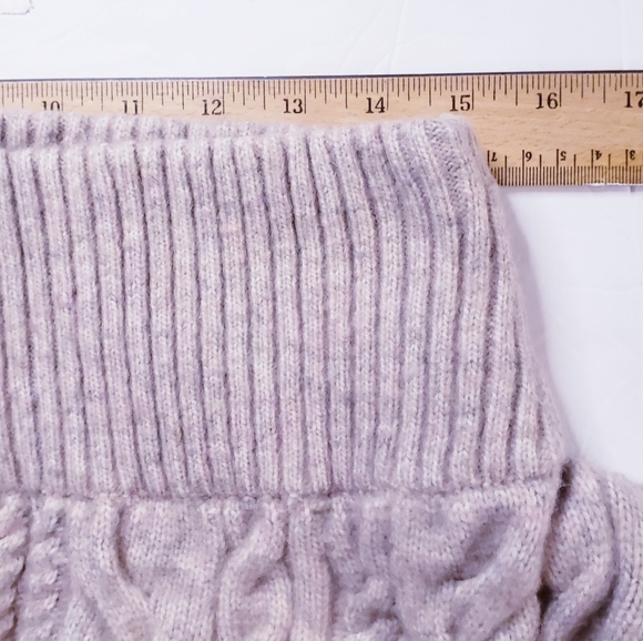 Off the Shoulder Cozy Wool Cable Knit Express Sweater - Picture 8 of 12